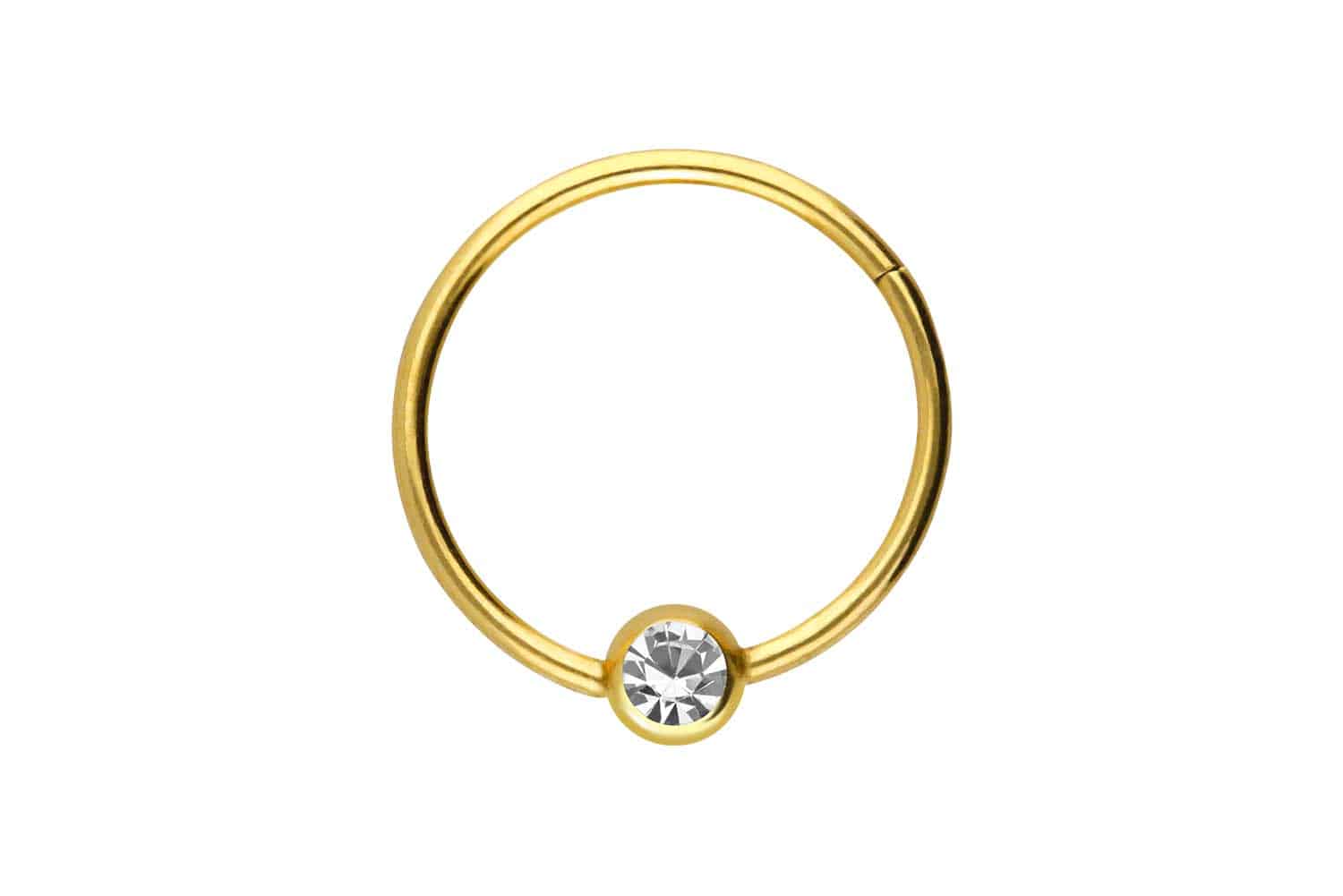 Chirurgenstahl Segmentring Clicker Piercing KRISTALL ++SALE++